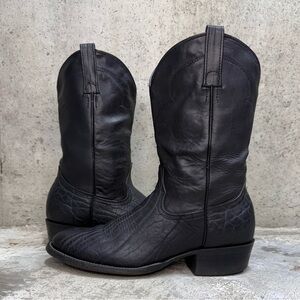 Cowtown Black Bullhide Western Cowboy Boots Handmade Mexico
